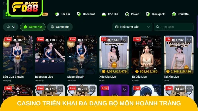 Fo88 – Nhà Cái Fo88.Com - Nhận Ngay 88K Miễn Phí Tại Fo88 Club Casino triển khai đa dạng bộ môn hoành tráng