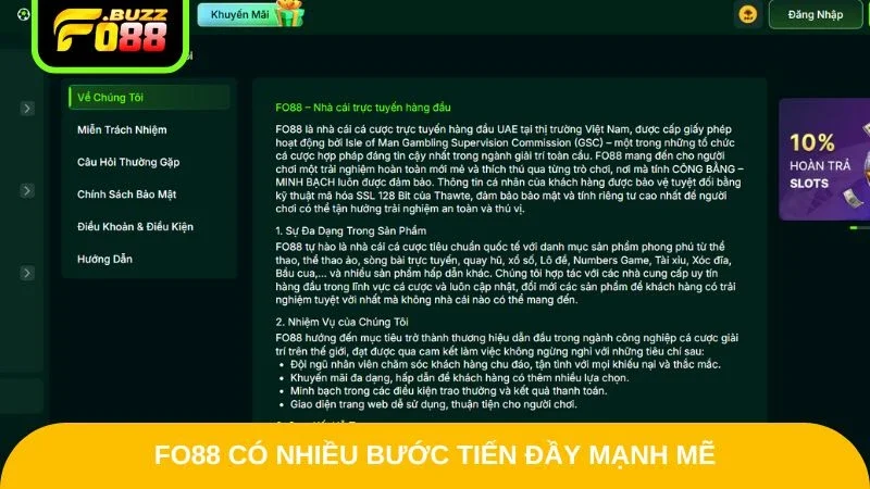 Fo88 – Nhà Cái Fo88.Com - Nhận Ngay 88K Miễn Phí Tại Fo88 Club FO88 có nhiều bước tiến đầy mạnh mẽ