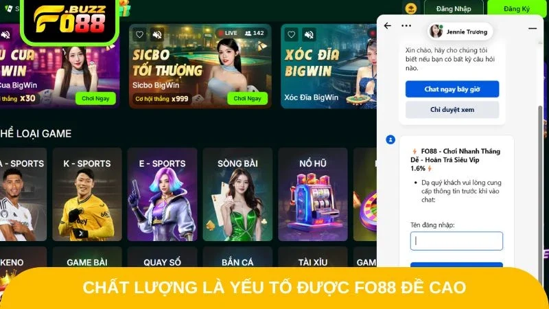 Fo88 – Nhà Cái Fo88.Com - Nhận Ngay 88K Miễn Phí Tại Fo88 Club Chất lượng là yếu tố được Fo88 đề cao