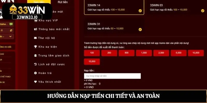 Hướng dẫn nạp tiền chi tiết và an toàn